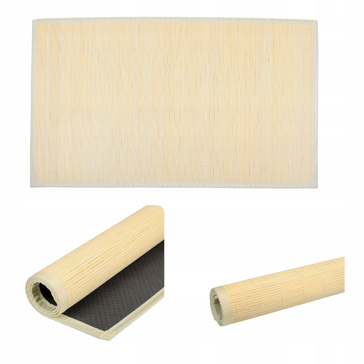 Bathroom MAT BAMBOO Kitchen Rug NATURAL 60x90cm