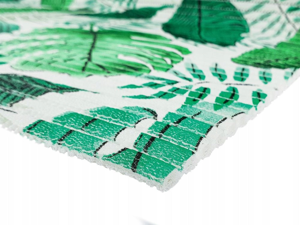 Bathroom Mat Wide 65cm Monster Leaves Green Brand DecoMeister