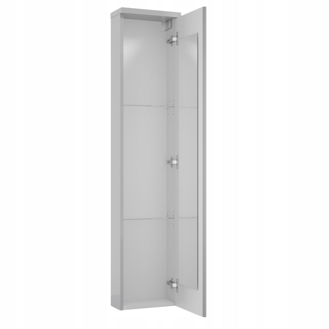Bathroom Post Cabinet Hanging Bookcase 30 x 140 cm Grey Gloss Hanging Manufacturer code Wiszący 30 x 140 cm Szary Połysk