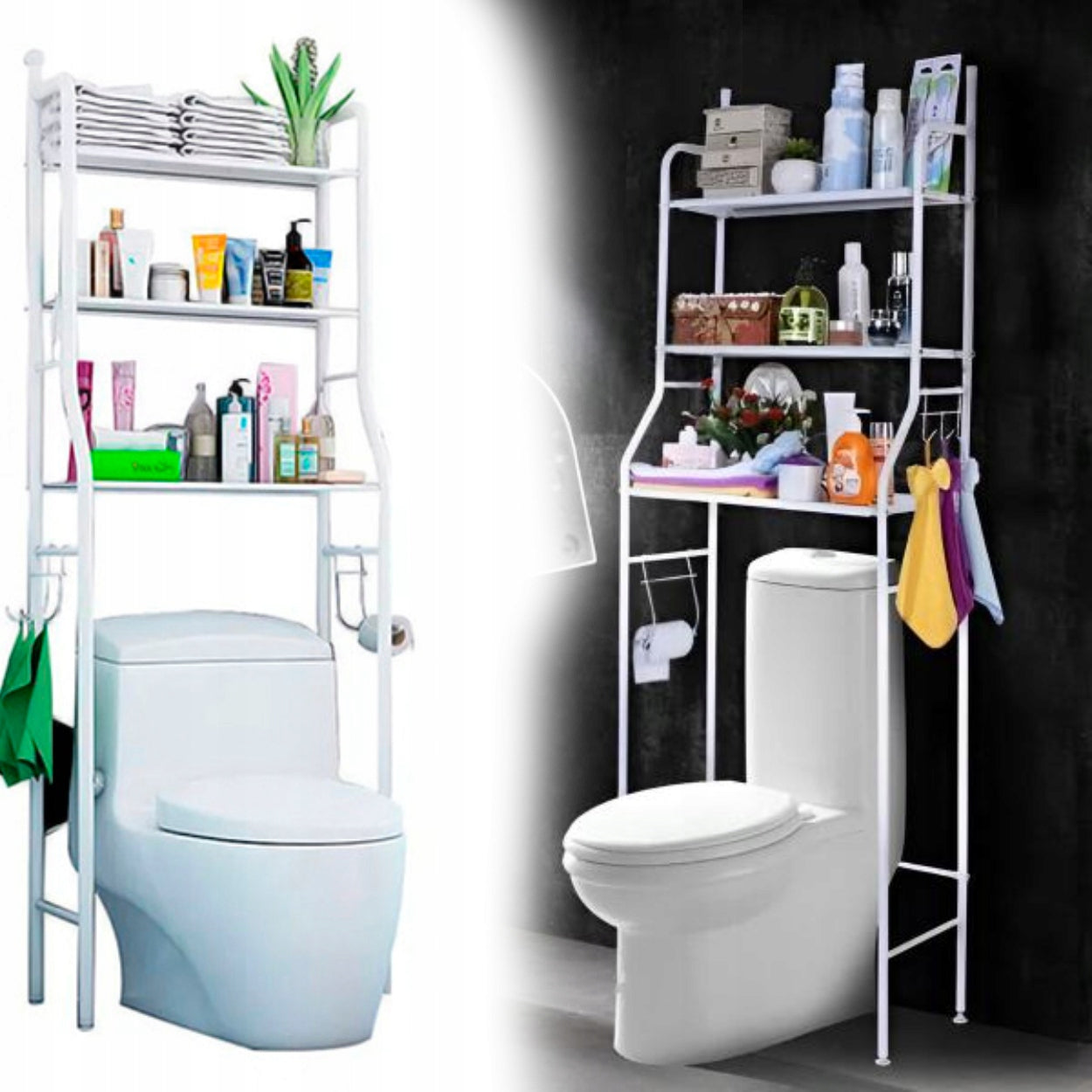 Bathroom RACK 3 Shelves Freestanding Toilet RACK TOILET WHITE Manufacturer code 3831127529634
