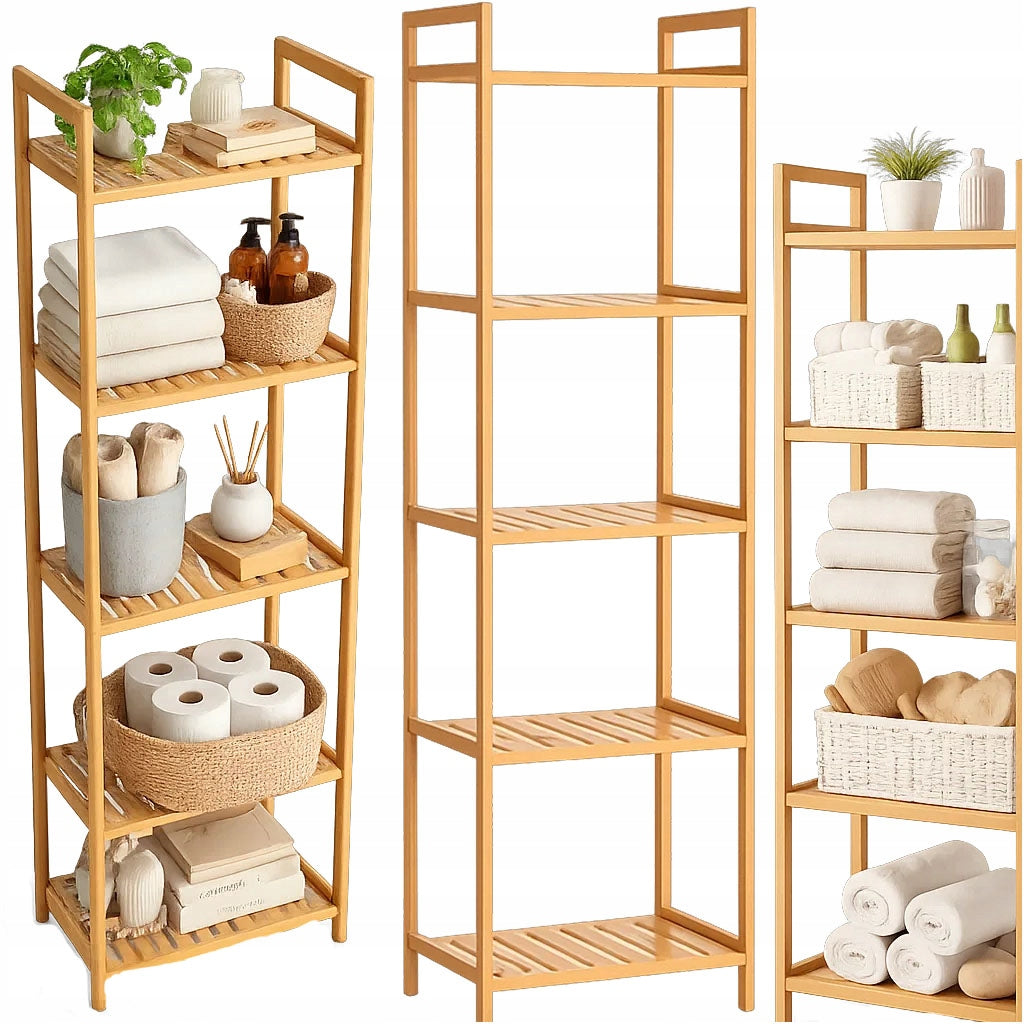 Bathroom Rack Shelf Bamboo Ladder Rack Universal Bamboo