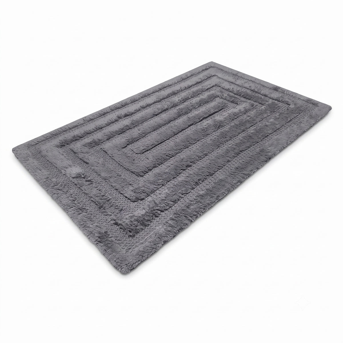 Bathroom Rug 50x80 GREY MAZE 100 % COTTON Absorbent THICK Packaging status original