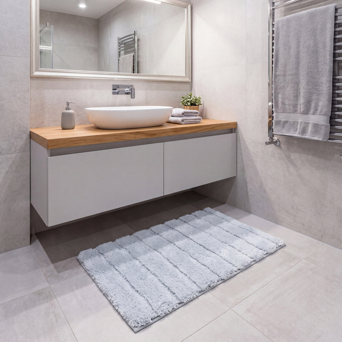 Bathroom Rug Anti-slip Super Soft Large 60x110cm Fluffy Soft Packaging status original