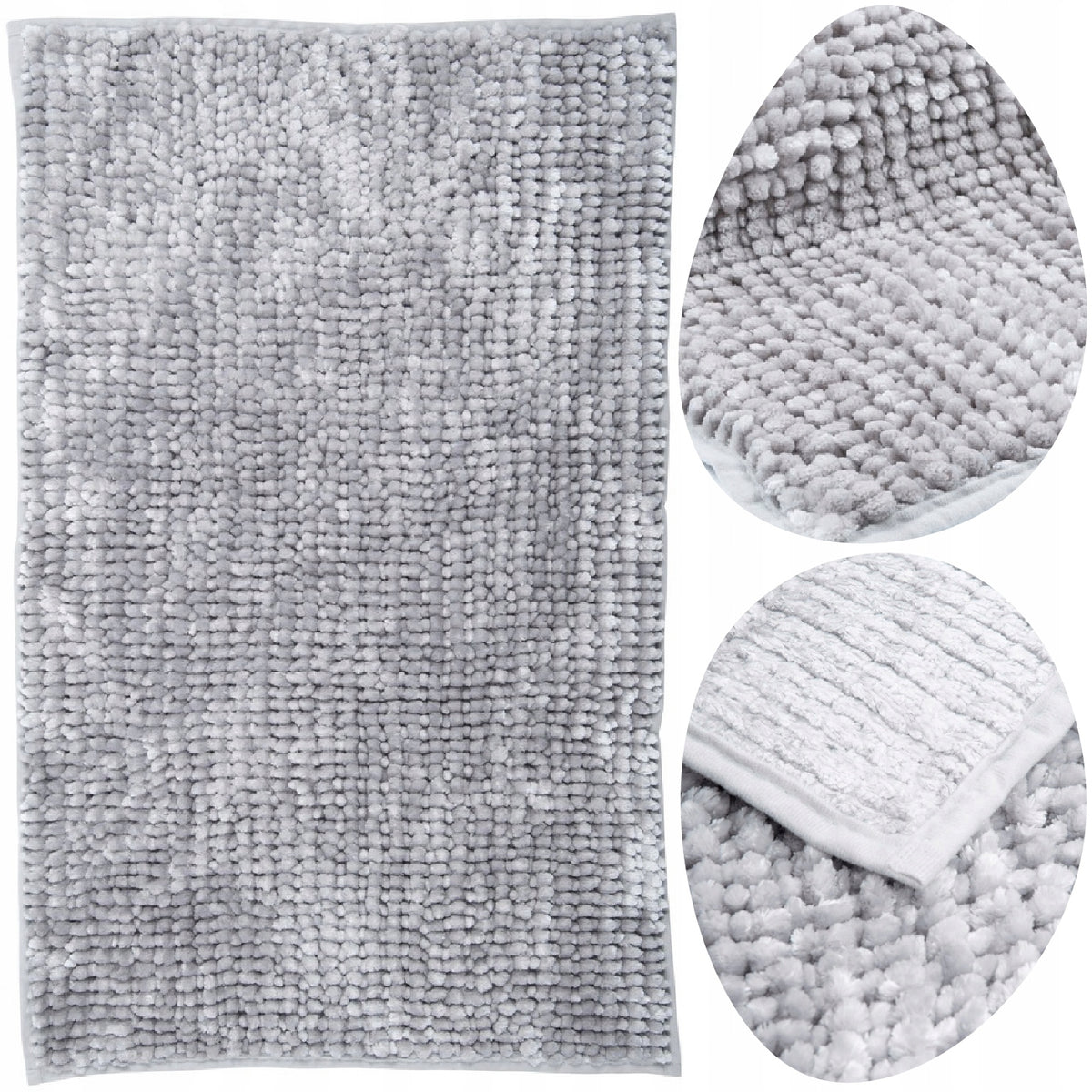 Bathroom Rug BATHROOM MAT 40x60 SOFT THICK Chenille gray