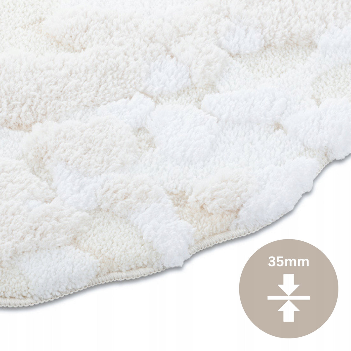 Bathroom Rug Beige Anti-Slip 50x80cm Premium Fluffy Laundry Manufacturer code EF0377
