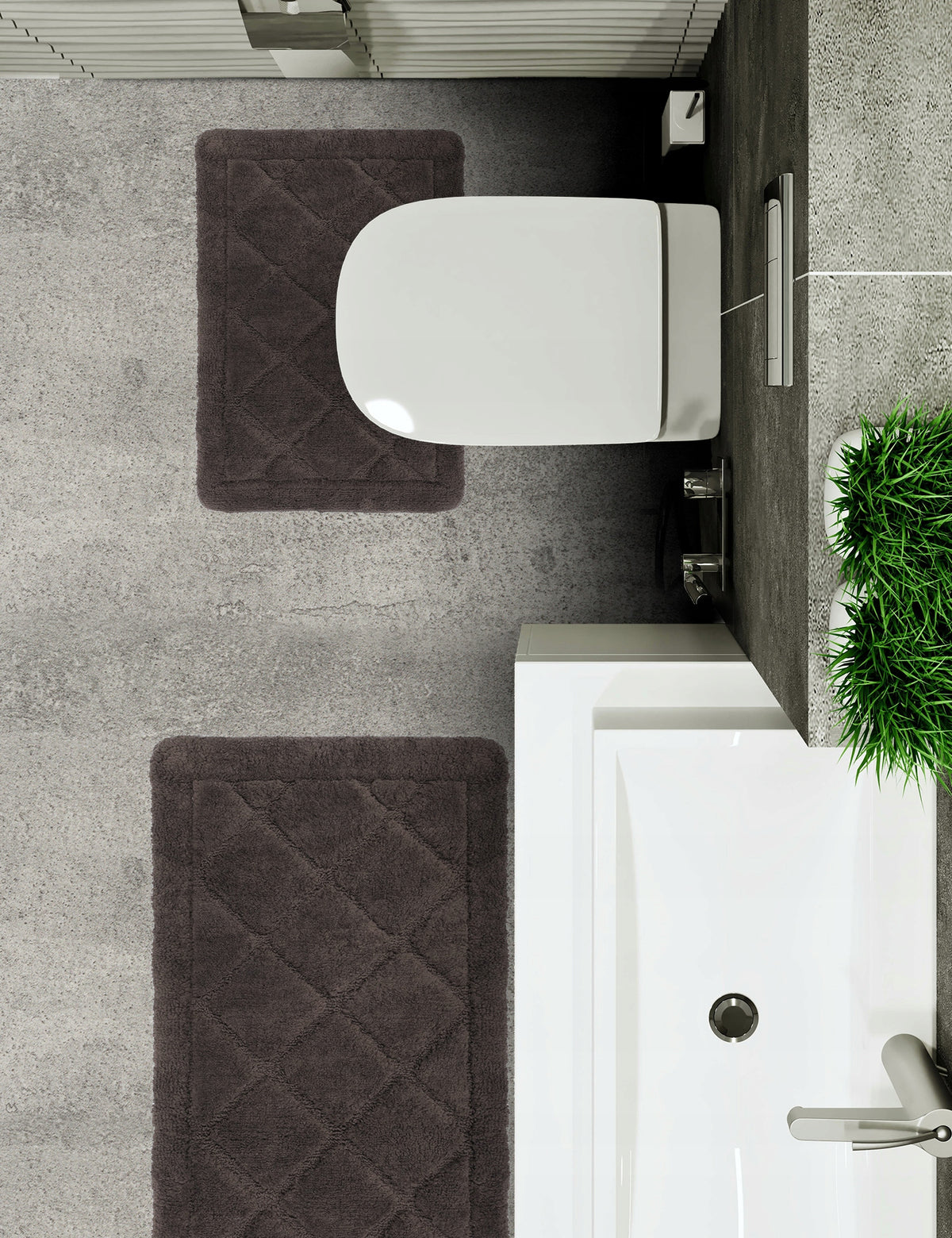 Bathroom Rug Large 60x100cm Soft Fluffy Soft Anti Slip For Laundry Packaging status original