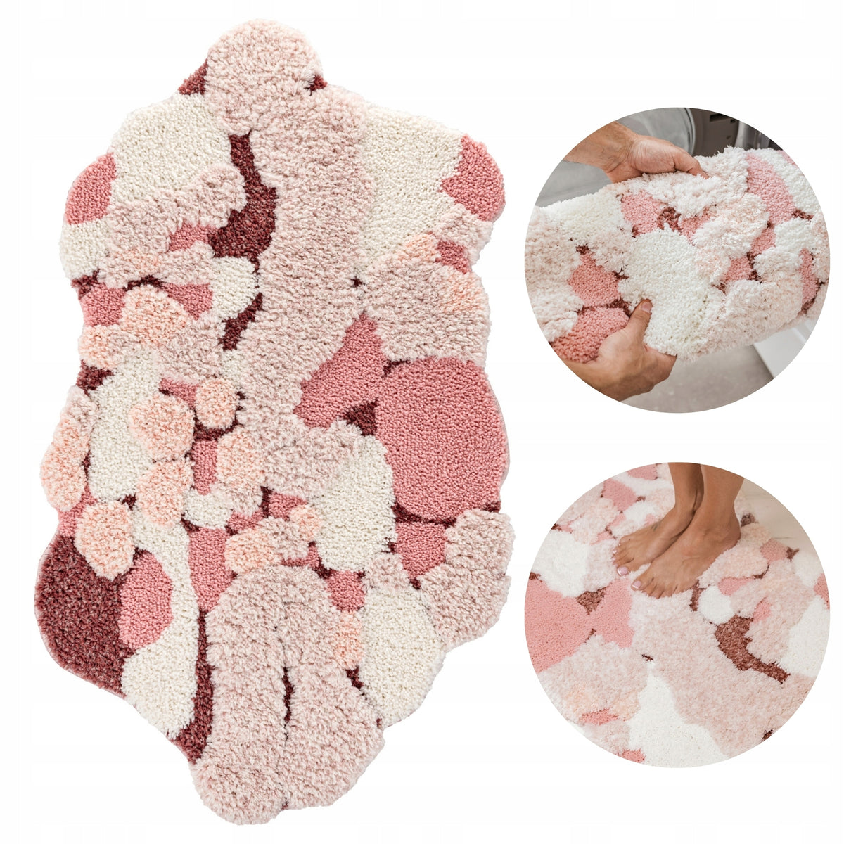Bathroom Rug Large Anti-Slip Washable 60x100cm Fluffy Soft