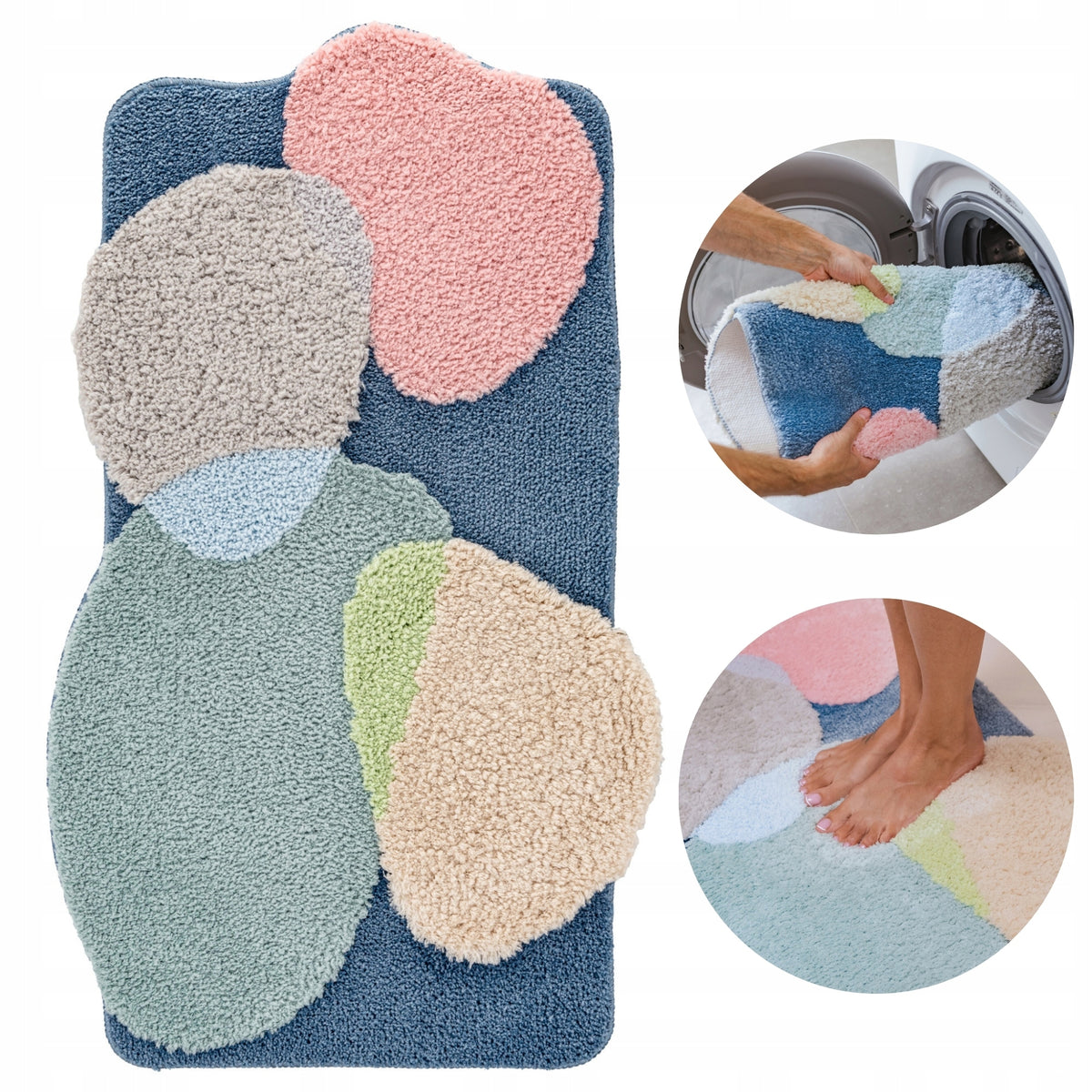 Bathroom Rug Large Anti-slip 60x100cm Can Wash Fluffy Soft