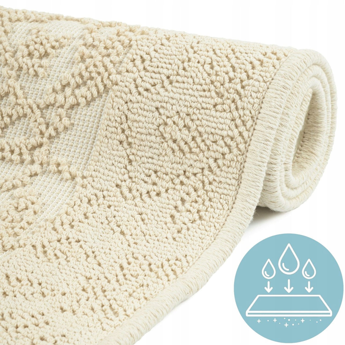 Bathroom Rug Large Cotton Anti Slip 73x135 Absorbent Washable Manufacturer code EF0425