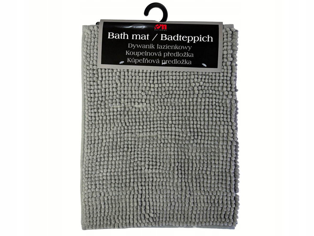 Bathroom Rug Madura Anti-slip Soft Light Grey Ash 50x80 cm Length 80 cm