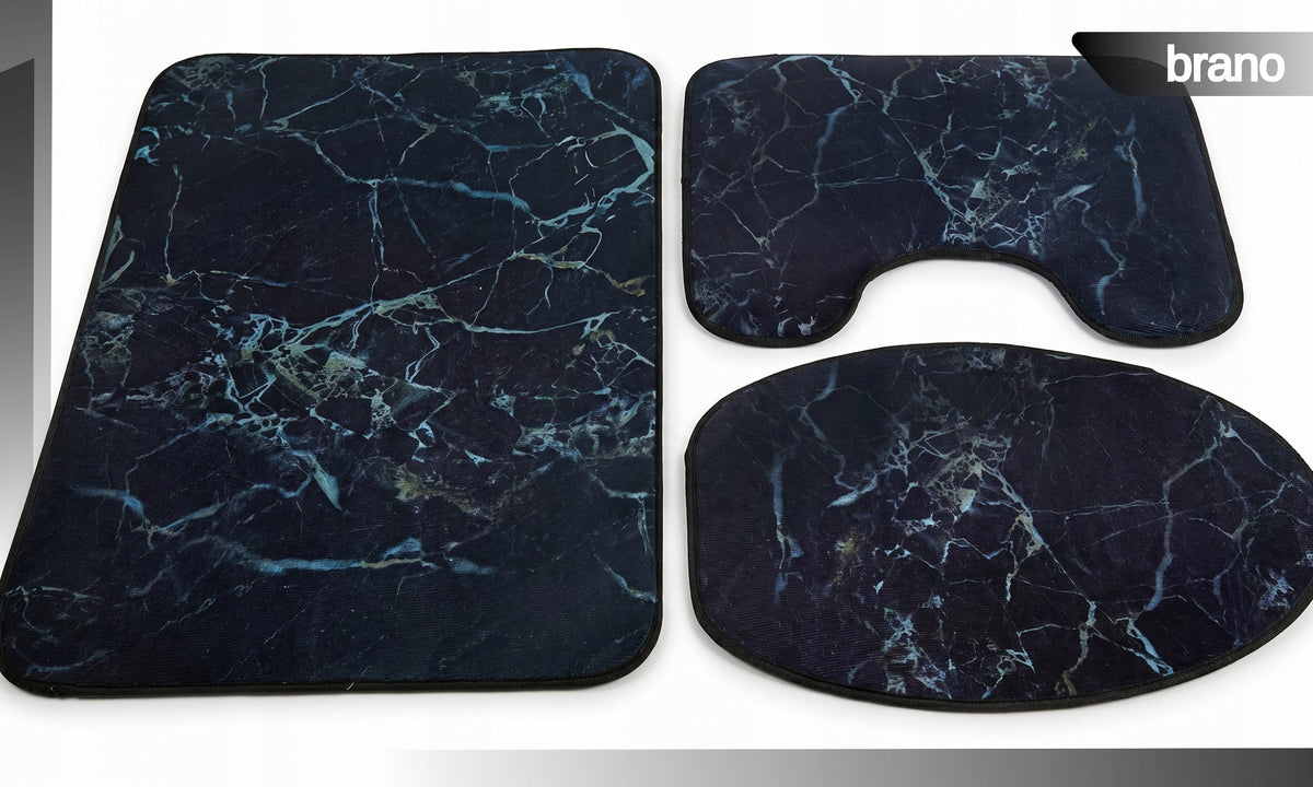 Bathroom Rug Mat SET 3in1 SET MARBLE SHOWER NON-SLIP Manufacturer code KOMPLET DYWANIKÓW ŁAZIENKOWYCH MARMUROWYCH