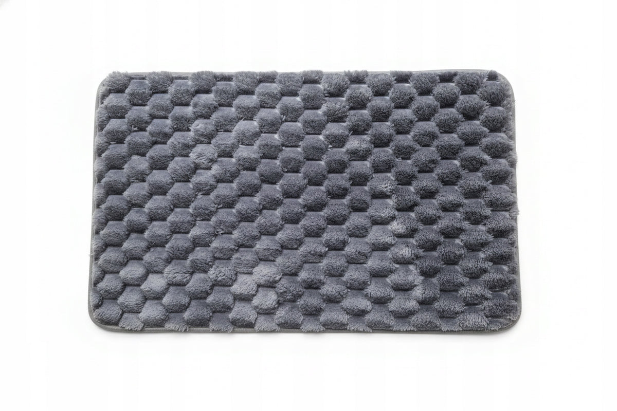 Bathroom Rug Navy Blue 50x80 cm Decorative Rubber Bottom for Floor