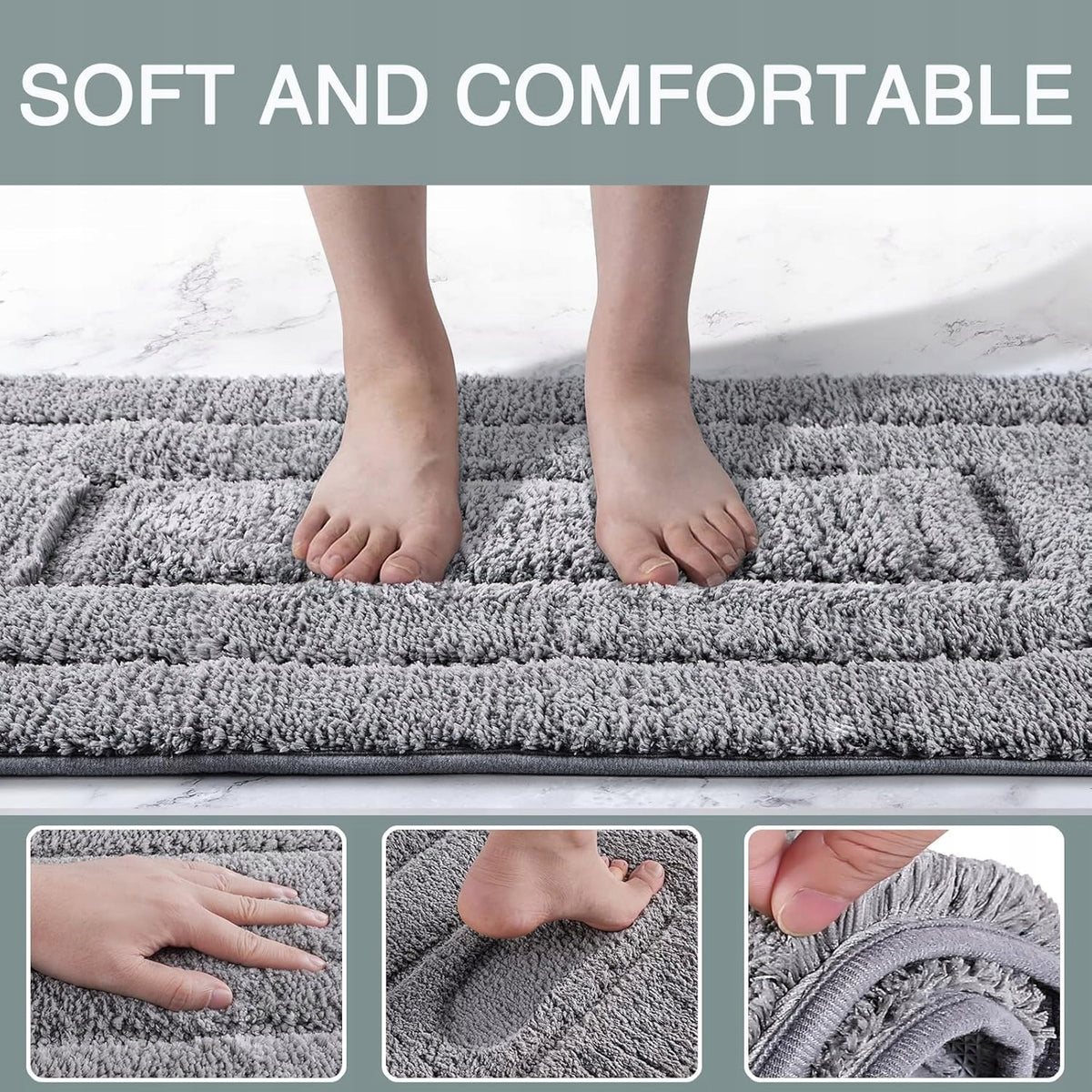 Bathroom Rug, Non-Slip, Washable, Soft Rug Manufacturer code 5908107303190