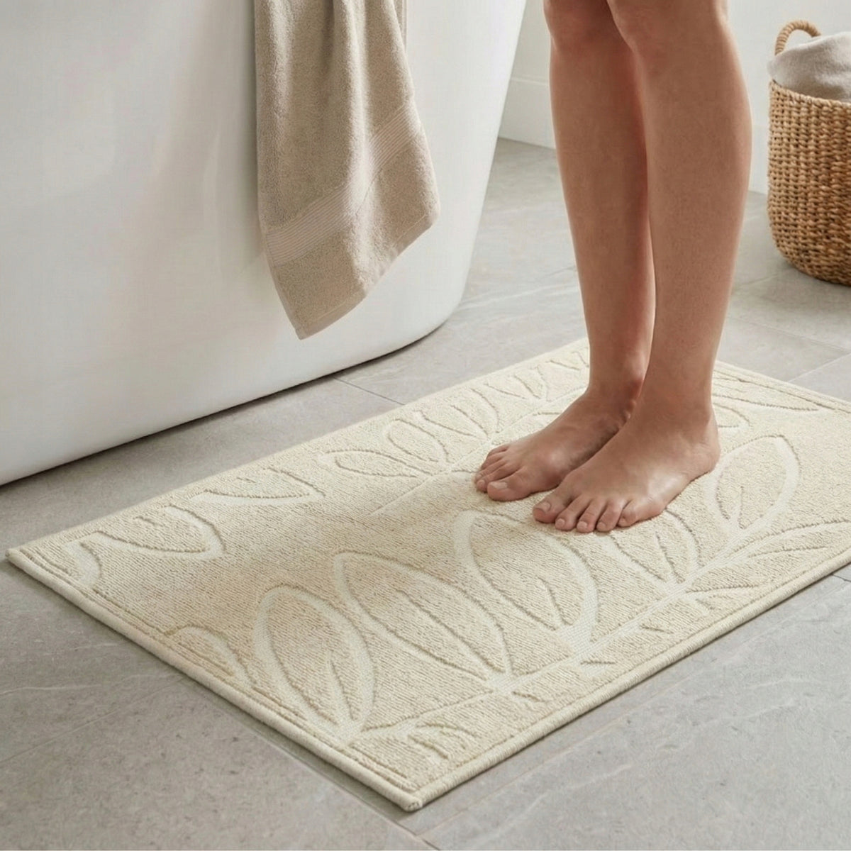 Bathroom Rug Quick Drying Egyptian Cotton Absorbent Anti Slip 50x80 Packaging status original