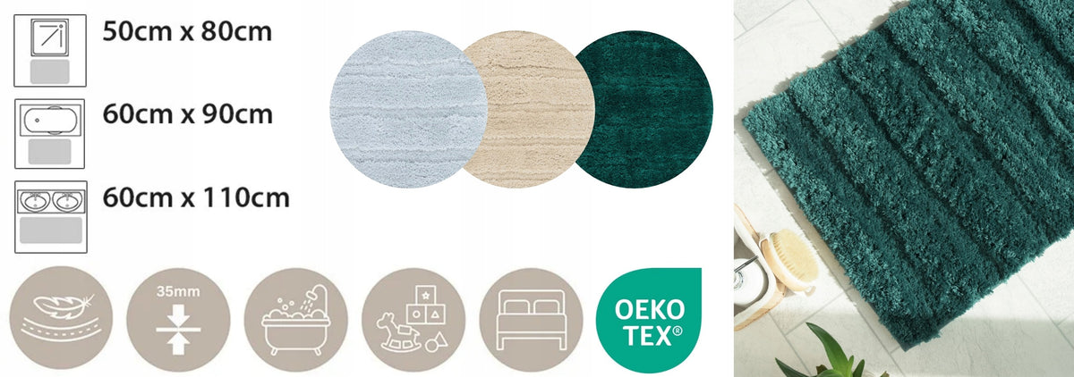 Bathroom Rug Soft Thick Anti-Slip 50x80 Shaggy Bathroom Mat Manufacturer code 507043