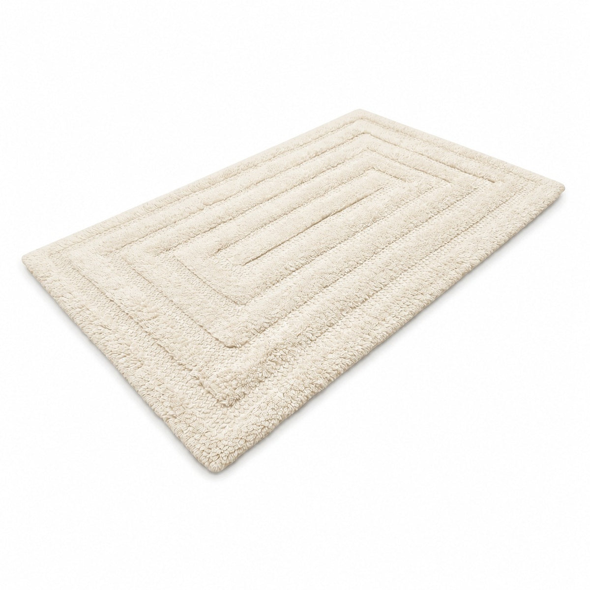 Bathroom Rug White Cream Ecru 50x80 COTTON 100 % Thick ABSORBENT