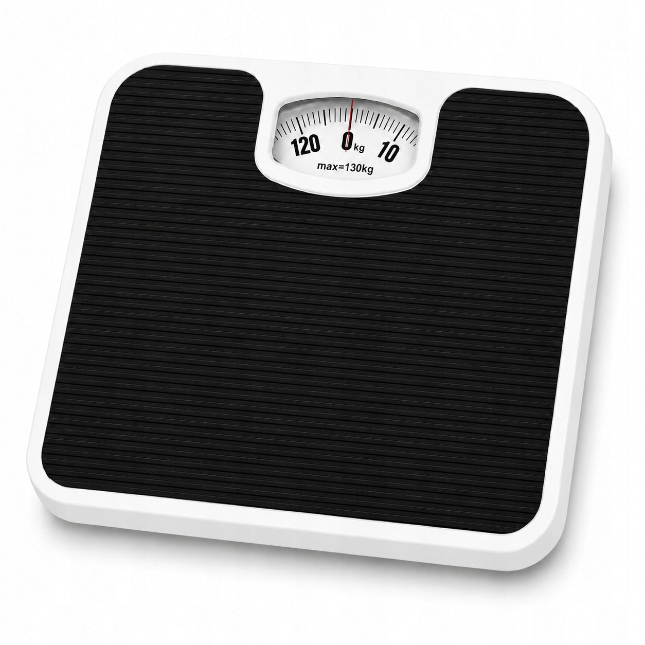 Bathroom Scale Mechanical Analog Classic Up to 130 Kg Black Accurate