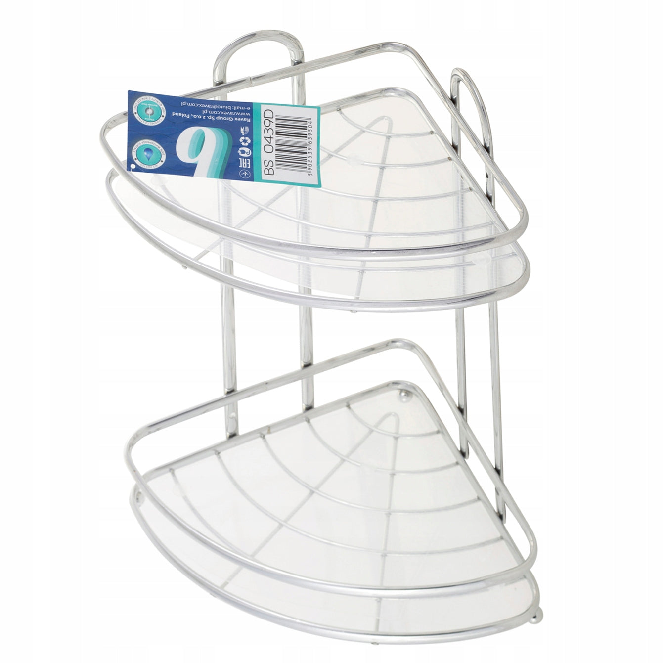 Bathroom Shelf Corner 2-Level Stand Cosmetic Rack KAMILLE Packaging status original