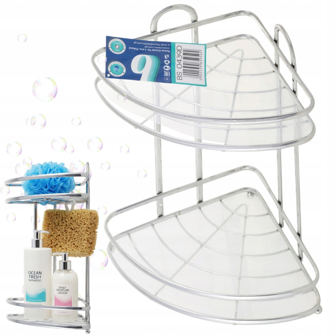 Bathroom Shelf Corner 2-Level Stand Cosmetic Rack KAMILLE