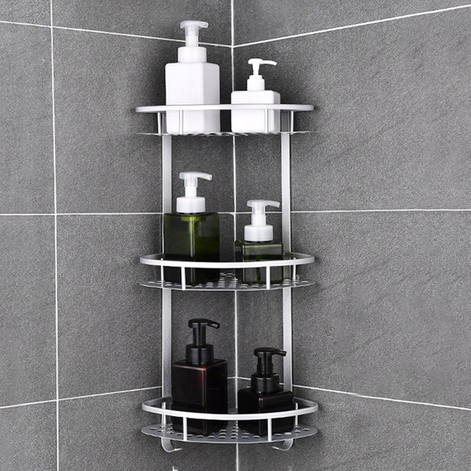 Bathroom Shelf Corner Shower Hanging 3 Wall Shelves Brand no brand