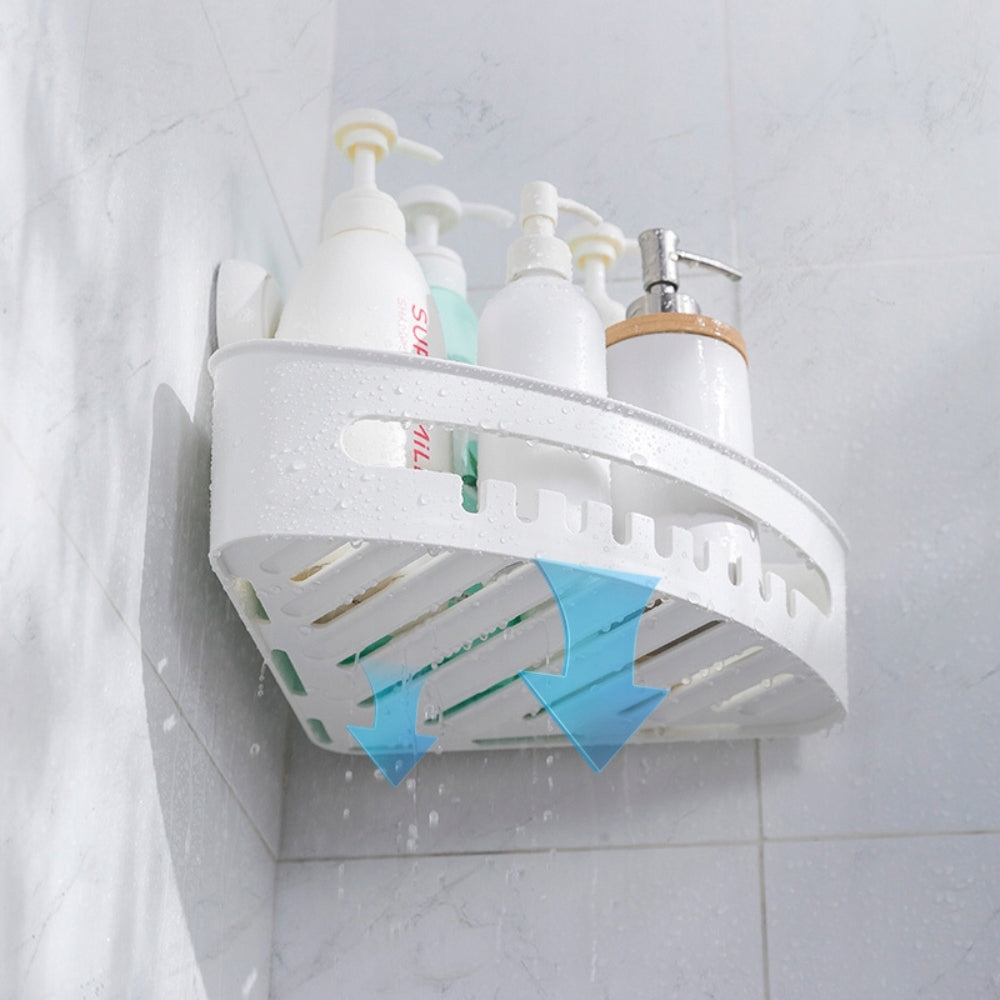 Bathroom Shelf Corner Shower Organizer for Cosmetics White PVC Yoka Manufacturer code GT.LOMI-KN