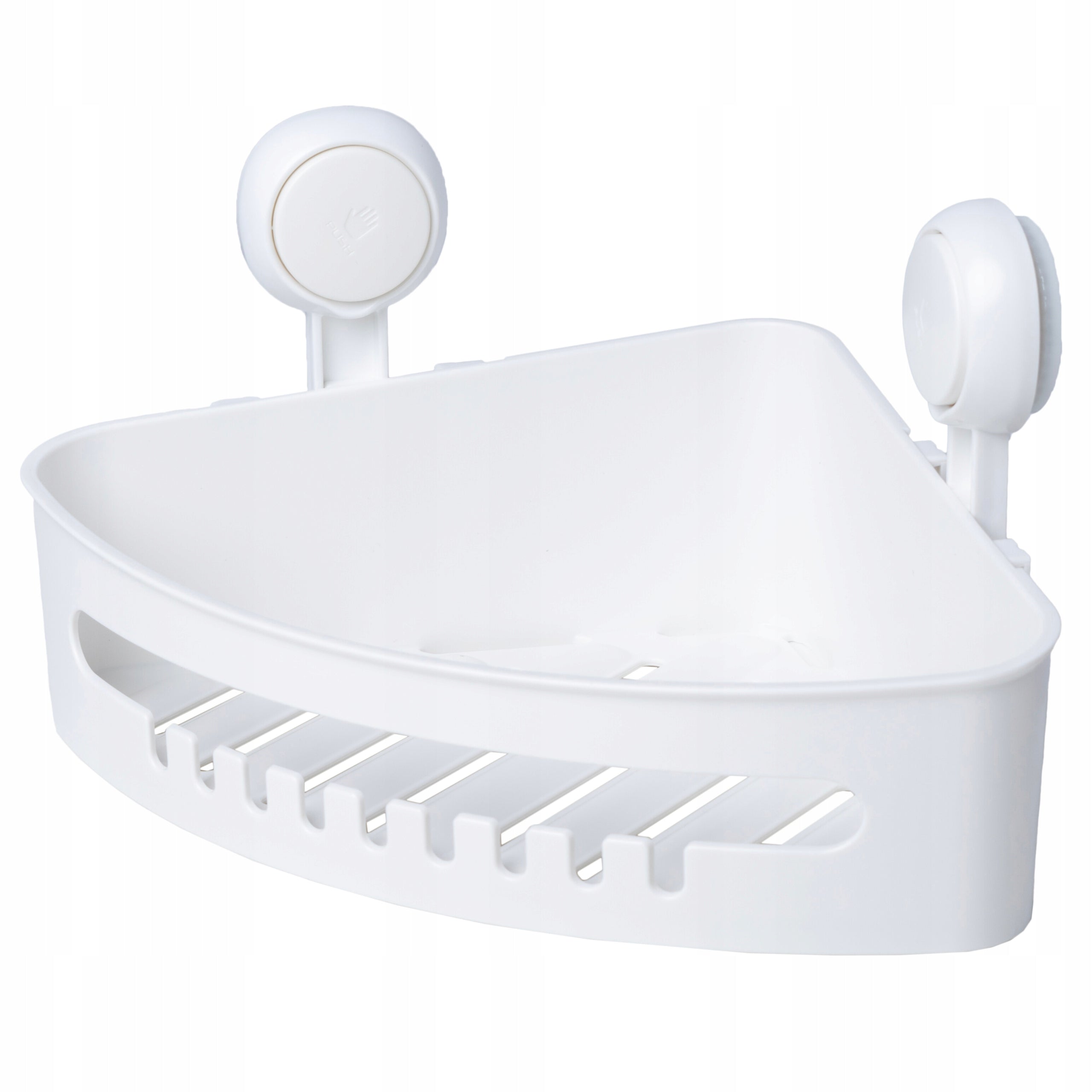 Bathroom Shelf Corner Shower Organizer for Cosmetics White PVC Yoka