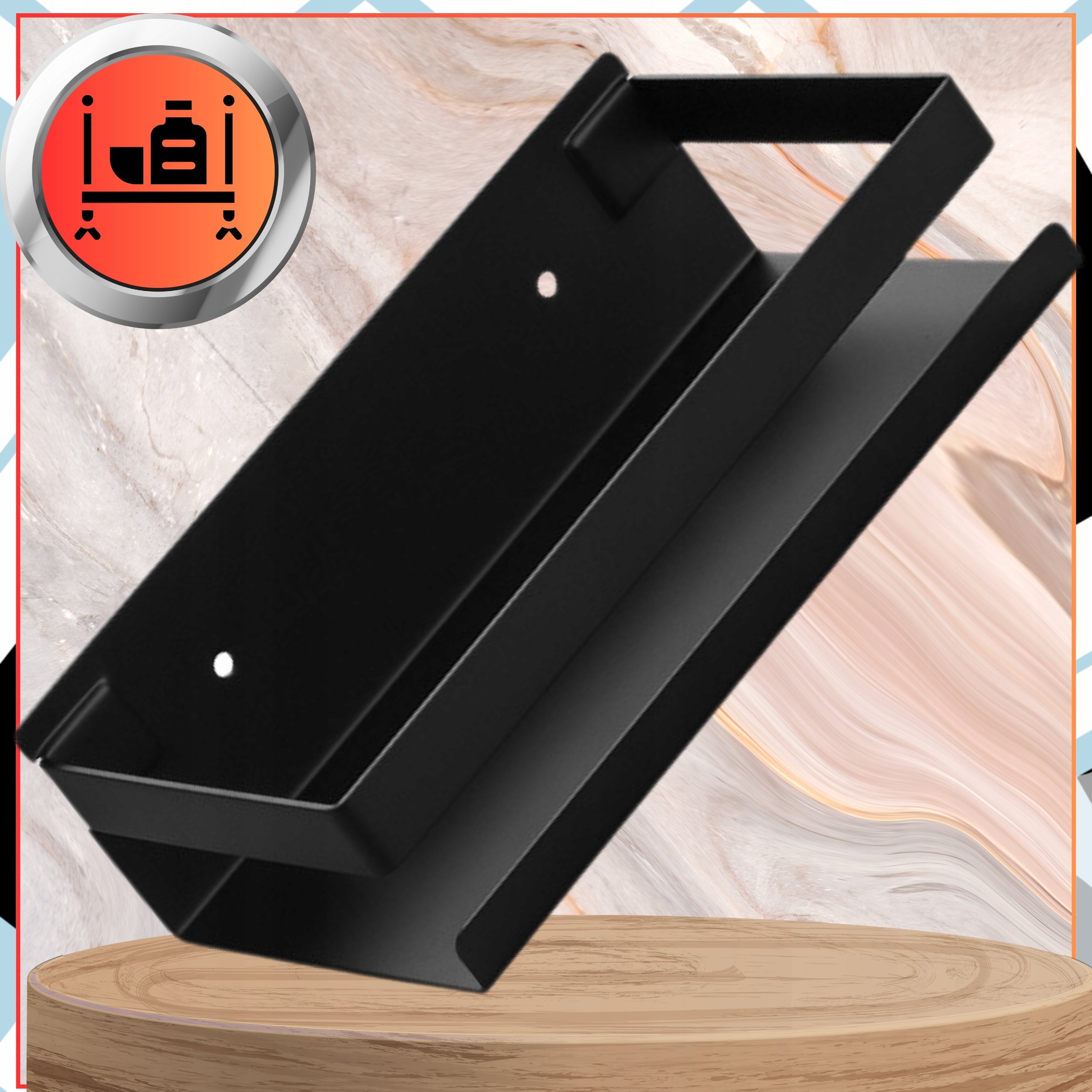 Bathroom Shelf Hanging Black Shower Wall Basket Loft Packaging status original