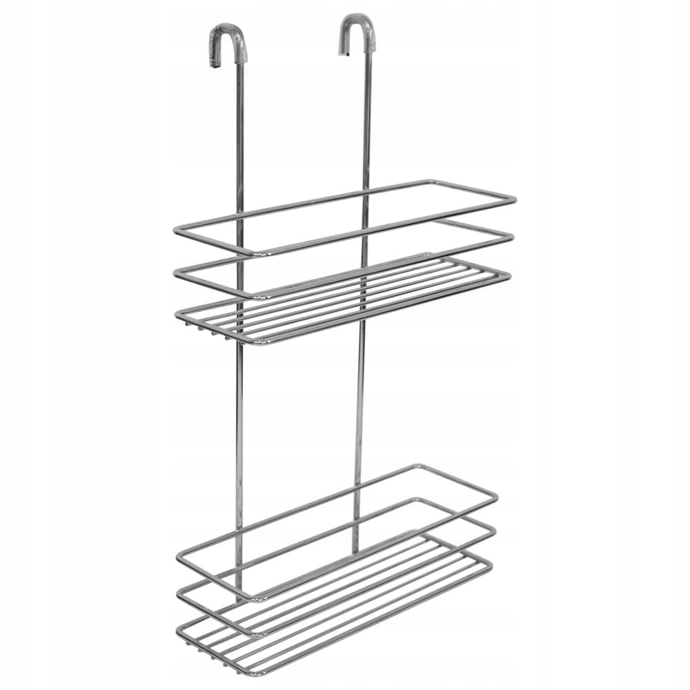 Bathroom Shelf Silver Wire Cabin Hanging Durable Resistant
