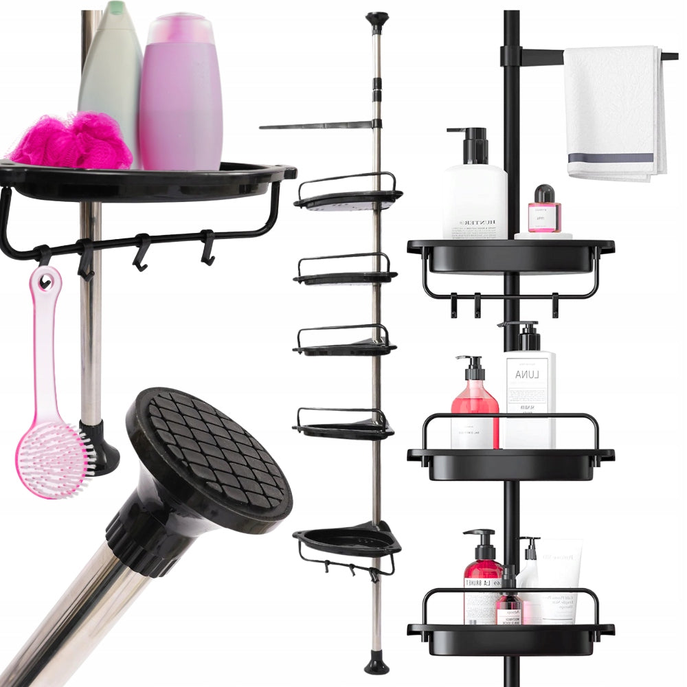 Bathroom Shelf Telescopic Corner Shower Adjustable 4 Shelves Strong