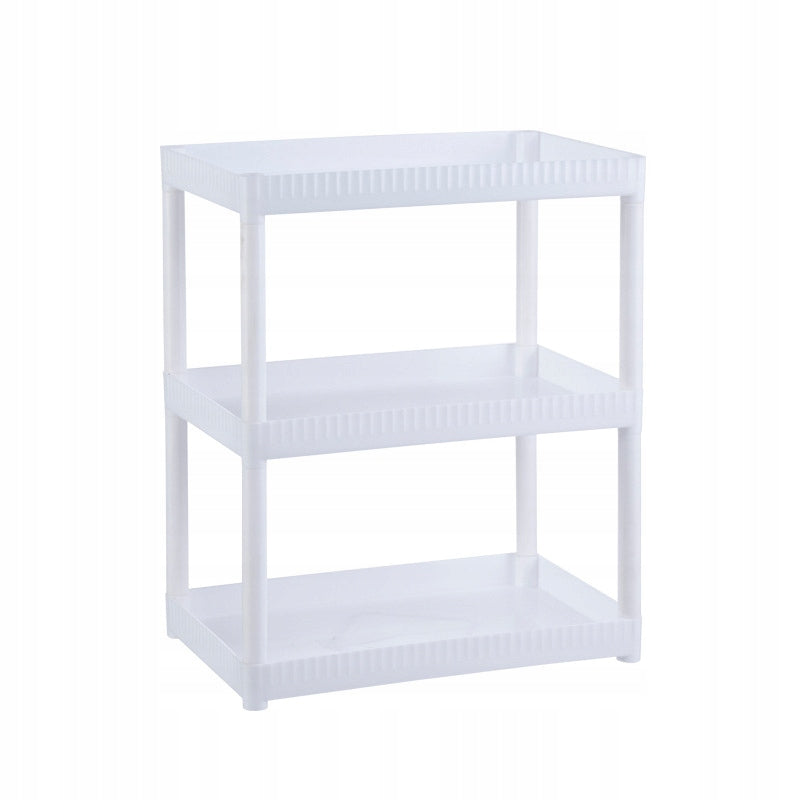 Bathroom Shelf for Wardrobe Plastic White 3 Levels