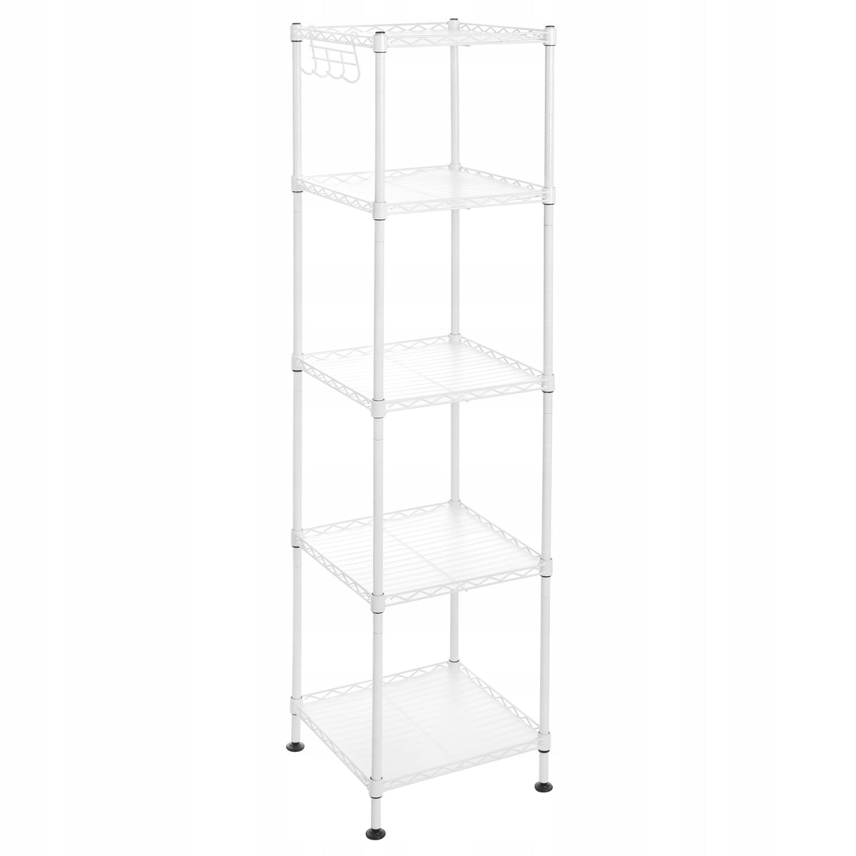 Bathroom Shelving Modern 5 Shelves - White Packaging status original