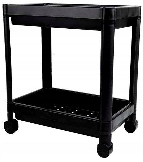 Bathroom Shelving Unit for Office Cabinet 2 Shelves Horizontal Organizer Grey For Home Brand Katex
