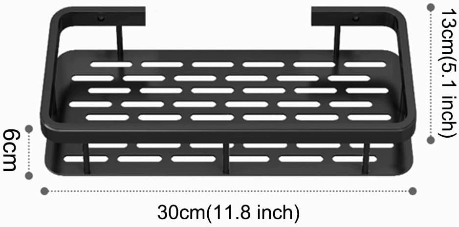 Bathroom Shower Shelf Black Loft Without Drilling 30cm 2 pcs Brand no brand