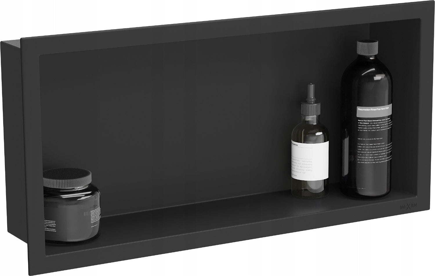 Bathroom Shower Shelf Flange 45x20 Mexen X-Wall-R Black