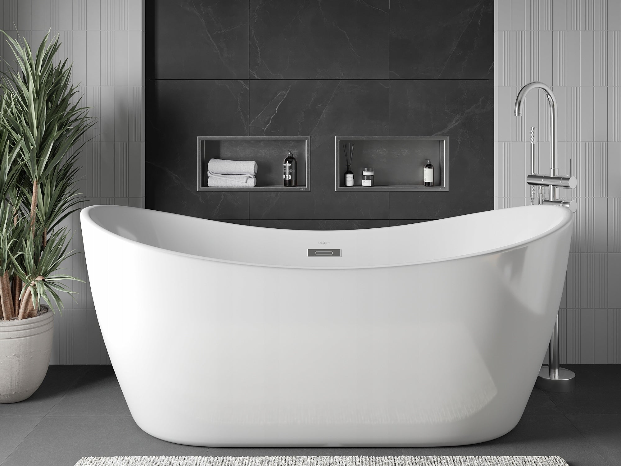 Bathroom Shower Shelf Flange 45x20 Mexen X-Wall inox Manufacturer code 1910452010