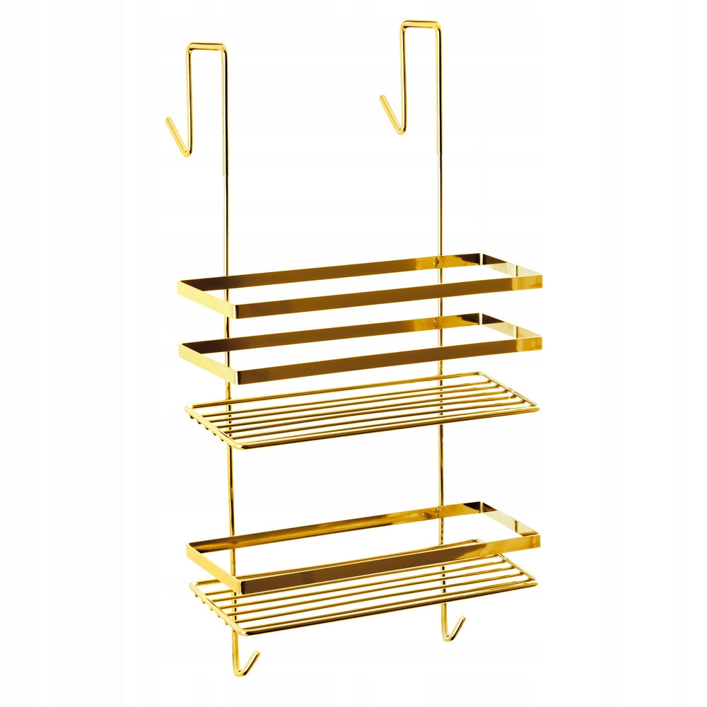 Bathroom Shower Shelf Hanging Gold Suspended for Metal Cabin Brand AWD Interior
