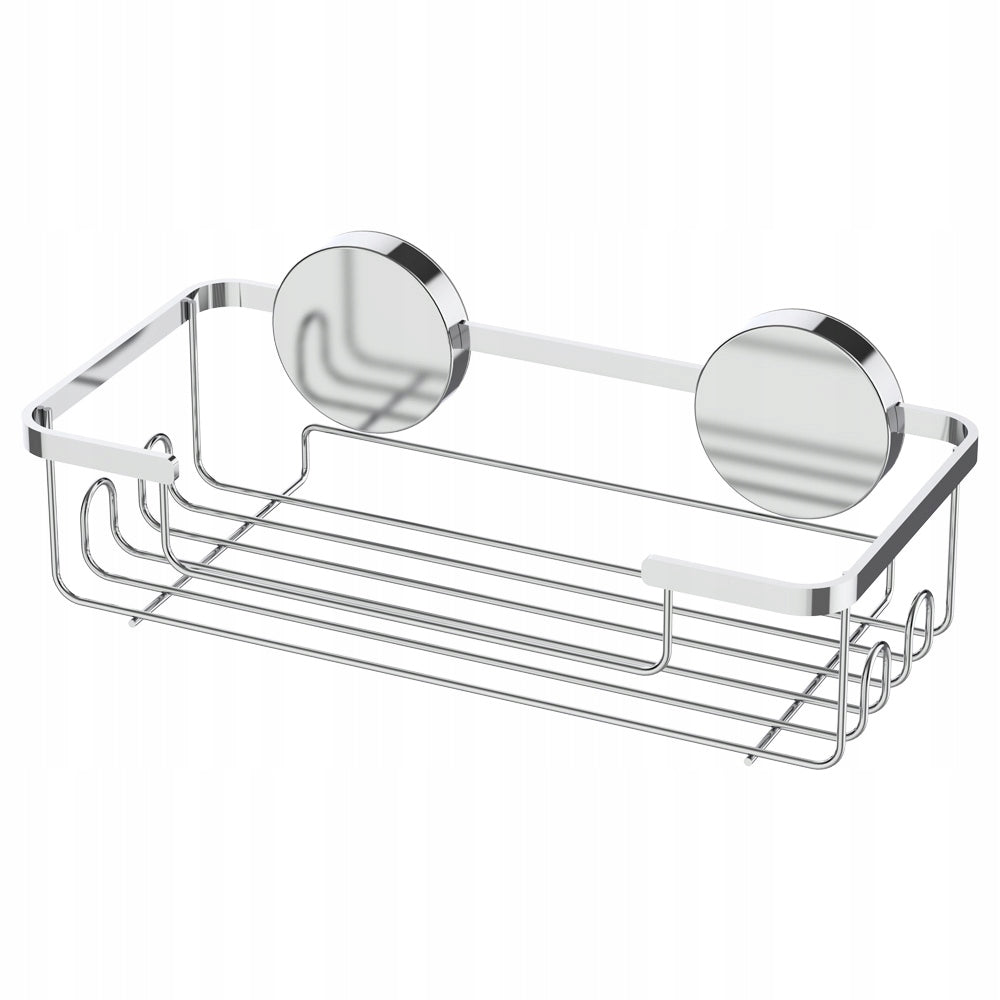 Bathroom Wall Mounted Shower Shelf Silver Self Adhesive Brand Sepio