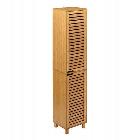 Bathroom cabinet bookcase bamboo post 168 cm