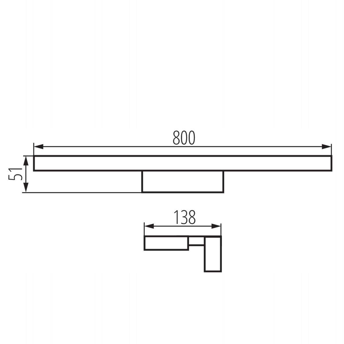Bathroom lamp LL WALL LAMP LED wall lamp over mirror 15W 80cm NW Manufacturer code 66164