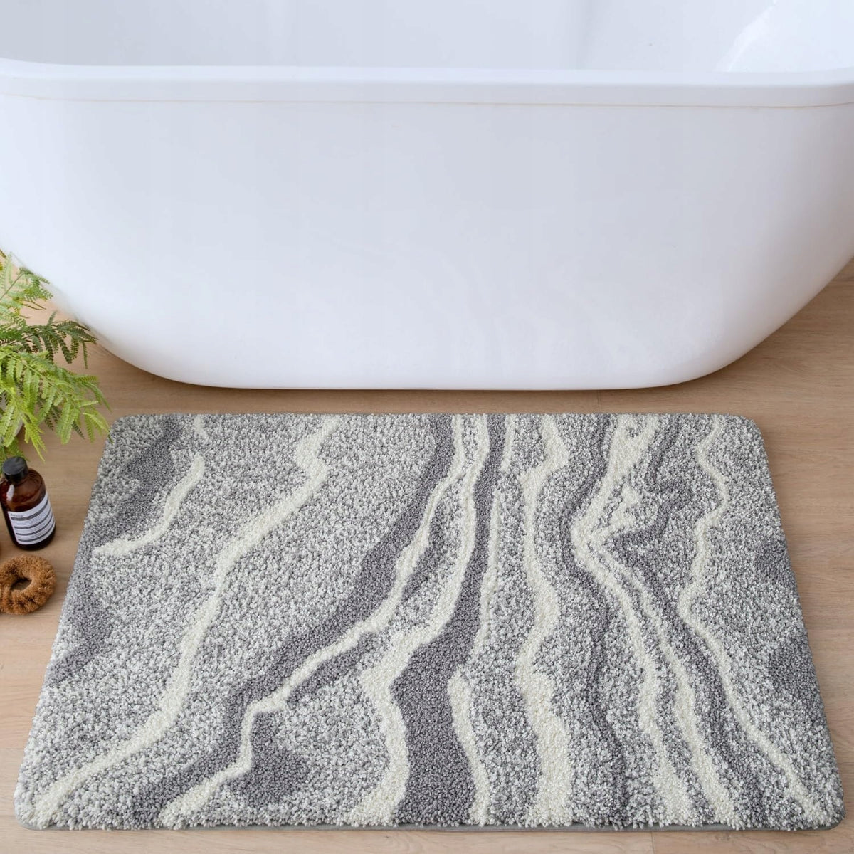 Bathroom mat DEXI non-slip light grey 60x110 cm Manufacturer code ST-LG-60110
