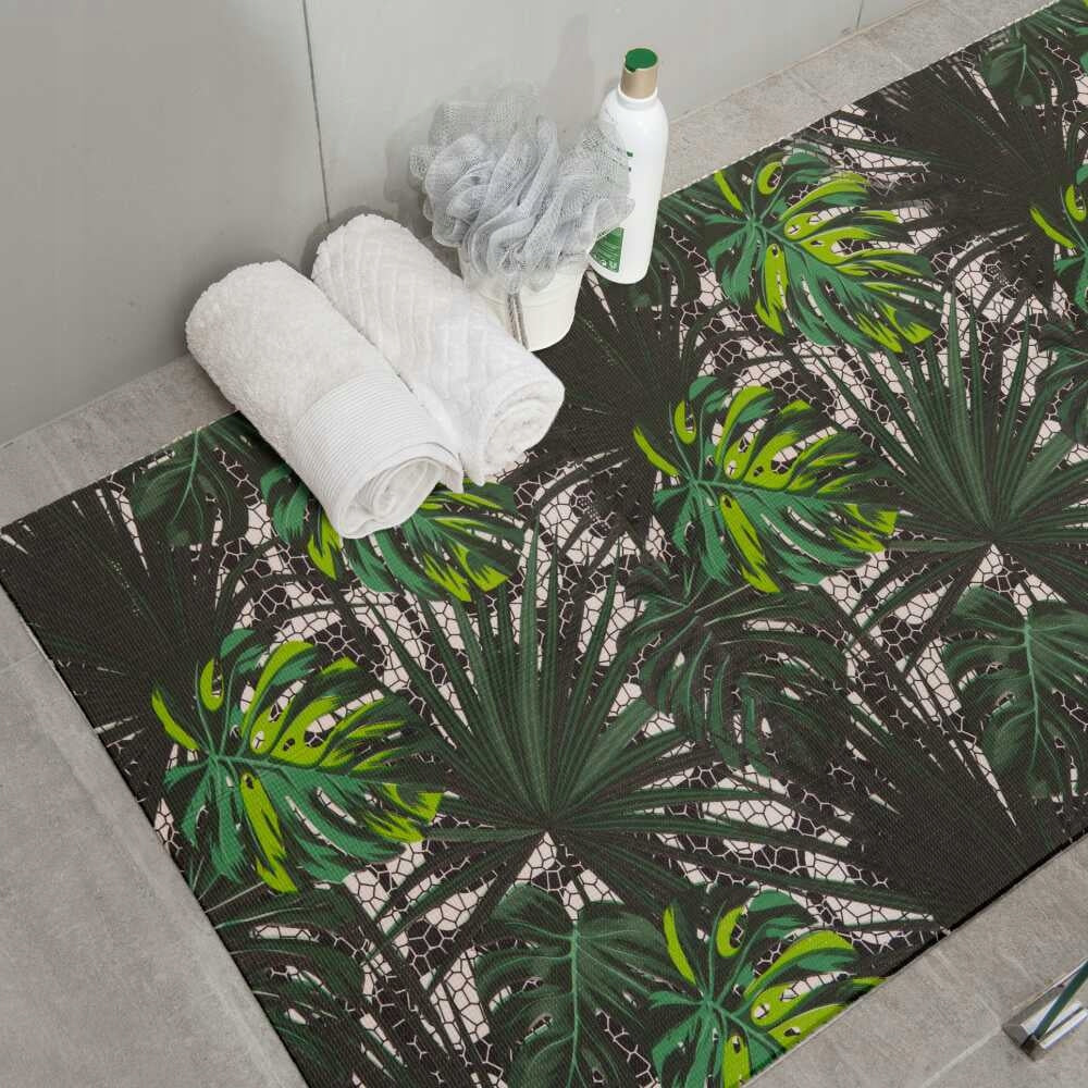 Bathroom mat Premium PVC monstera green 65cm EAN (GTIN) 5907736286386
