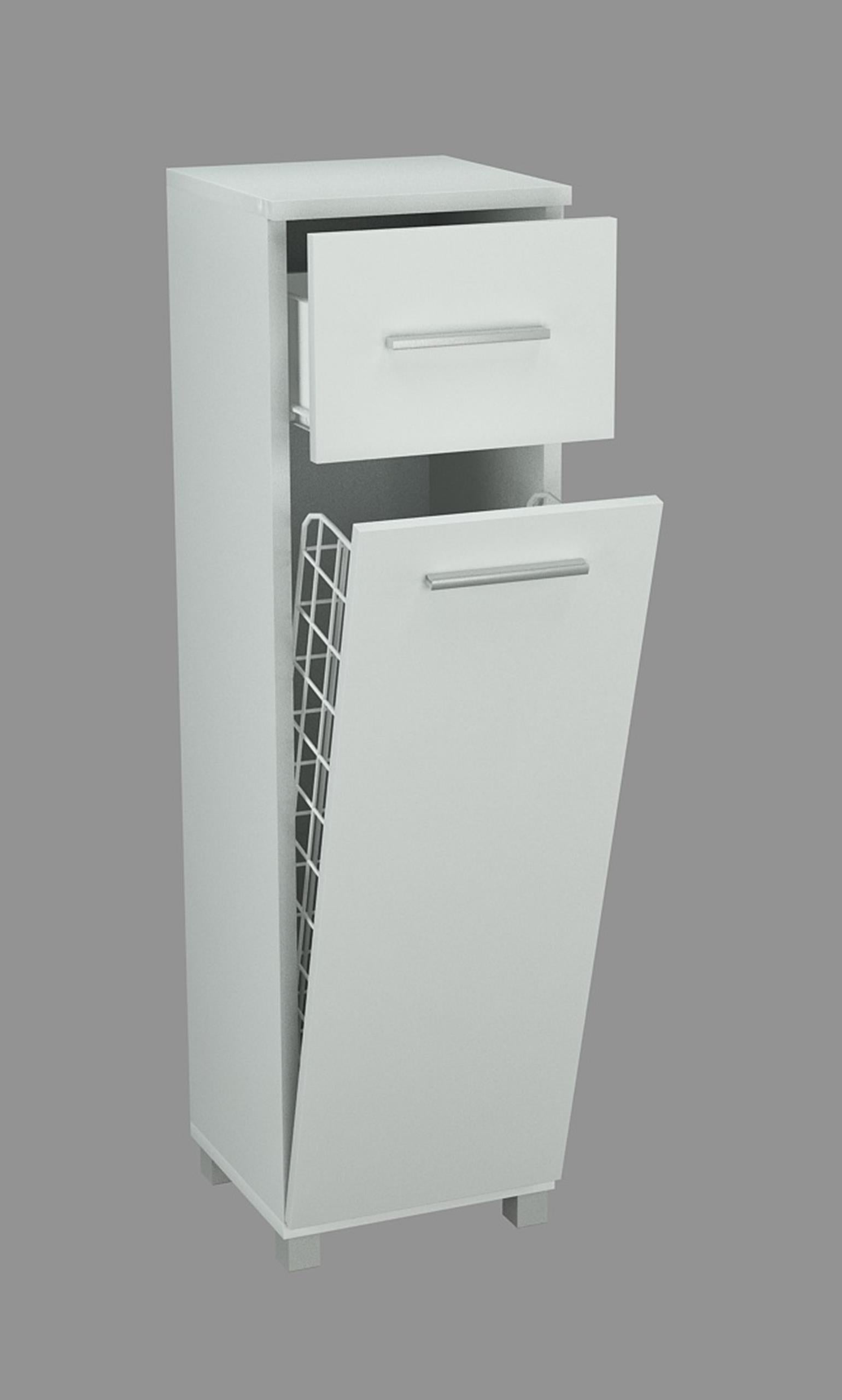 Bathroom post 1D1SZ1K with basket WHITE chest of drawers M4K Furniture color white