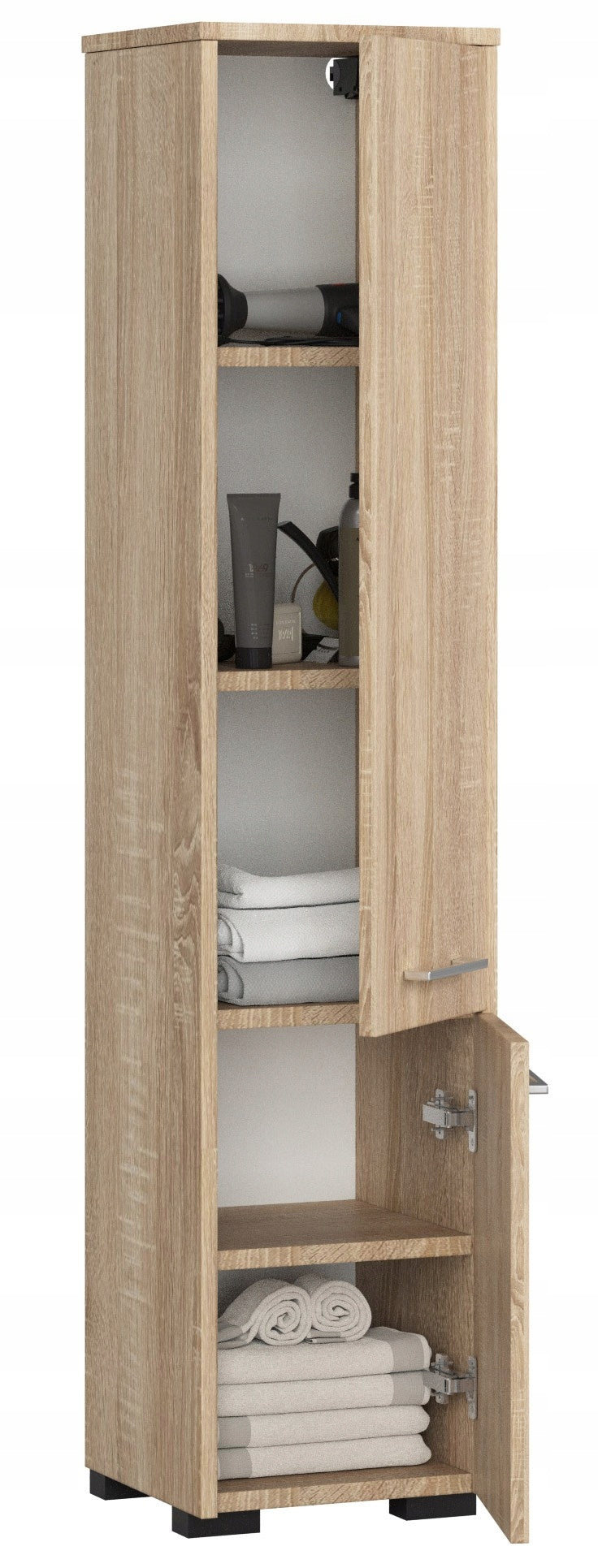 Bathroom post FIN 140 cm bookcase for bathroom 2 doors 5 shelves Sonoma Oak Packaging status original