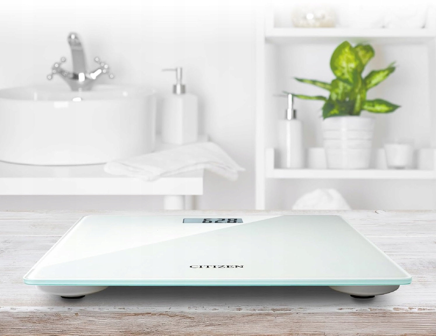 Bathroom scale CITIZEN HMS324 electronic white Packaging status original