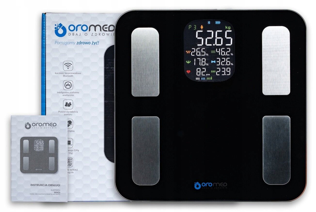 Bathroom scale OROMED Oro-Bluetooth H Smart Black Brand Oromed
