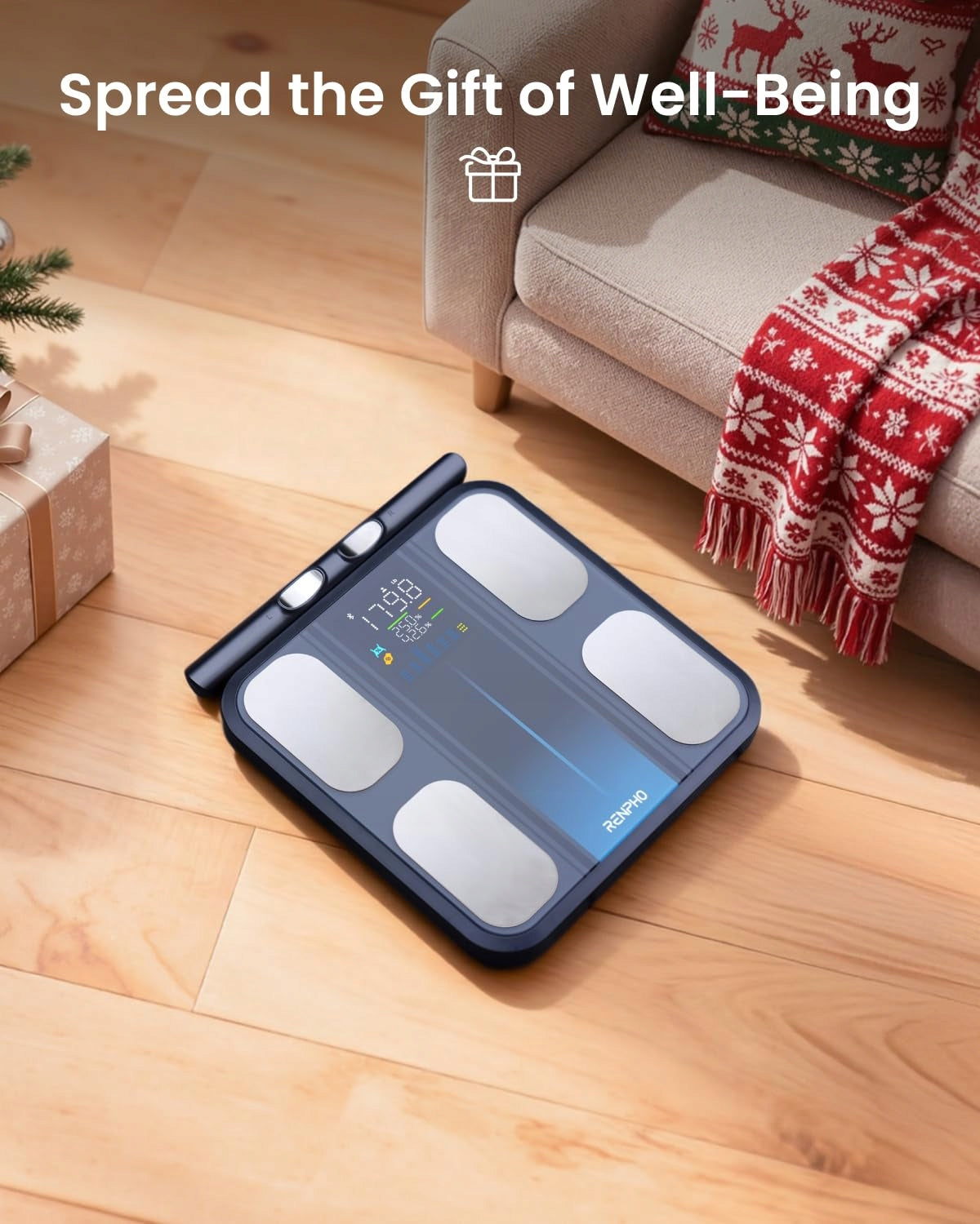 Bathroom scale Renpho MorphoScan R-MSC02 Additional features measuring muscle mass fat level measurement water level measurement bone tissue body water content