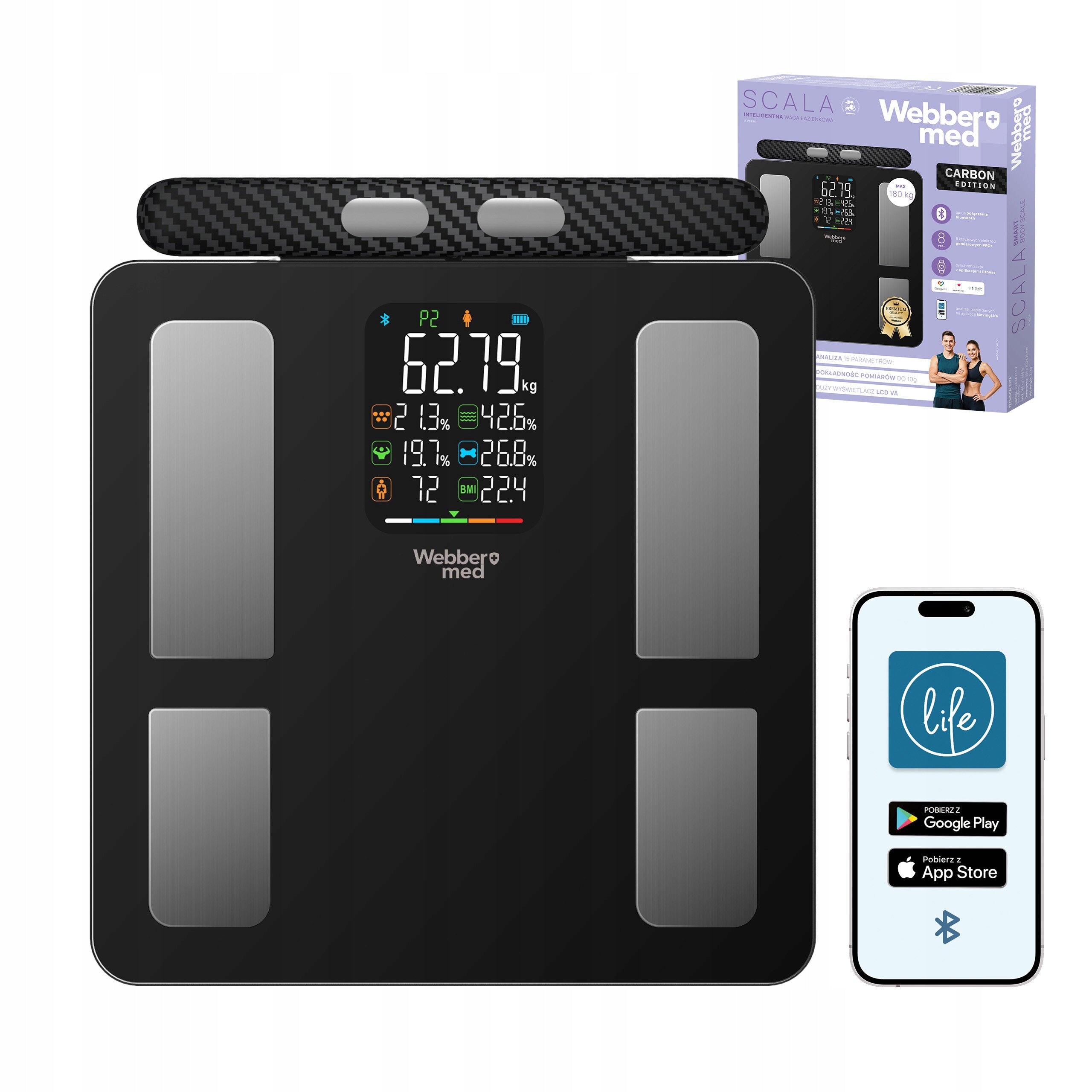 Bathroom scale WEBBER IF2825A Batteries included no