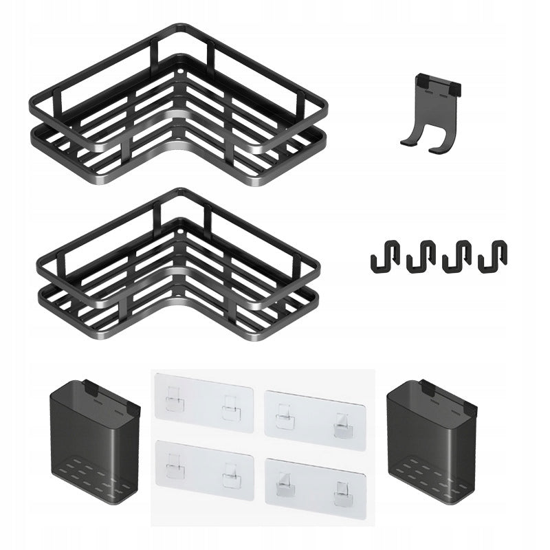 Bathroom shelf corner hanging in the shower without drilling black loft Manufacturer code QS-215