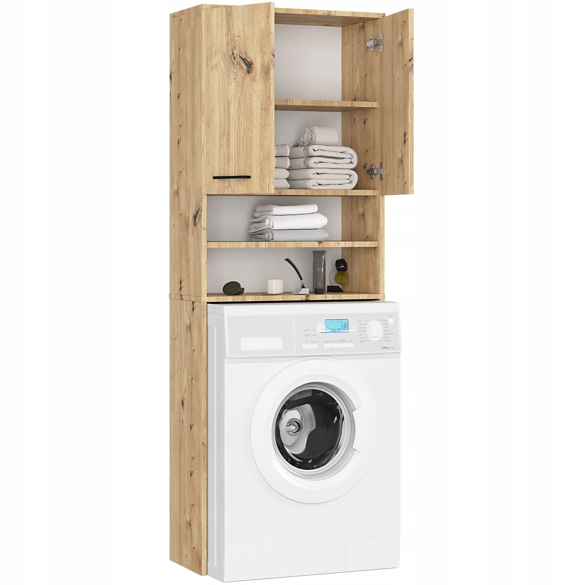 Bathroom shelving unit Akord artisan oak 30 x 64 x 180 cm Packaging status original