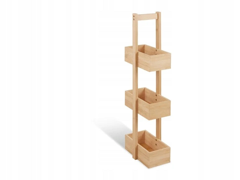 Bathroom shelving unit Livarno Home shades of brown 16 x 25 x 76 cm Furniture color shades of brown